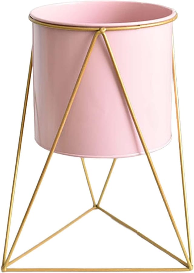 Blumentopfhalter Aus Metall, Topfpflanzenhalter, Geometrischer Runder Blumenkorb, Blumentopfregal Für Mehrere Pflanzen, Zuhause, Groß