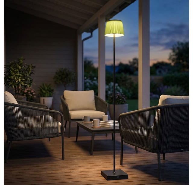 Led Stehleuchte Standleuchte Außenlampe Garten Schwarz Dimmer H 120 Cm 2er Set