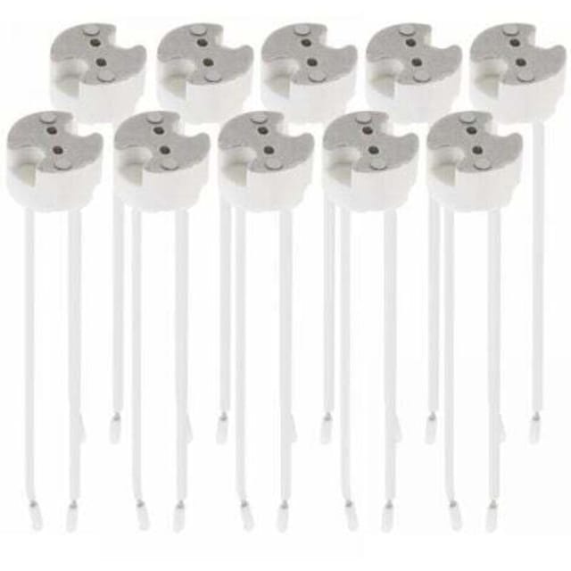 [niemals Verwendet] Packung Mit 10 Gu5.3-fassungen – Gu5.3- Oder Mr16-fassung – Halterung Mit 12-v-kabel – Für Leuchtmittel Wie Led-, Halogen- Und Strahlerlampen