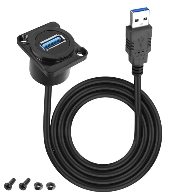 Usb-einbau-adapterkabel Typ D Auf Usb 3.0, 5 Gbit/s, Typ-a-stecker Auf Typ-a-buchse, Einbau-verlängerungskabel, Ladebuchsenanschluss – 1 M / 3,2 Fuß (typ D)