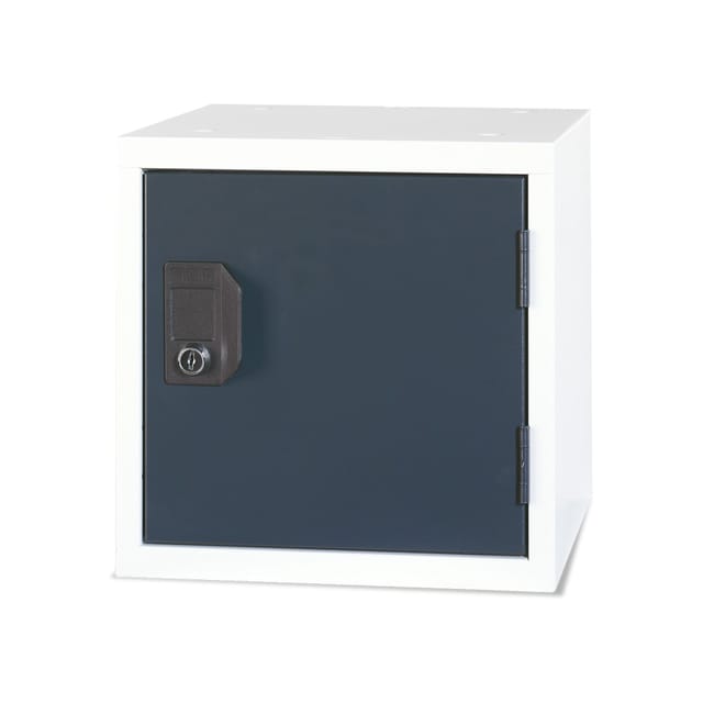STIER Schließfachwürfel 305 x 305 x 305 mm lichtgrau anthrazitgrau stapelbar