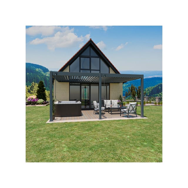 Weide_Deluxe_Wand Pergola_3,6x5,3_Höhe 255 cm_anthrazit