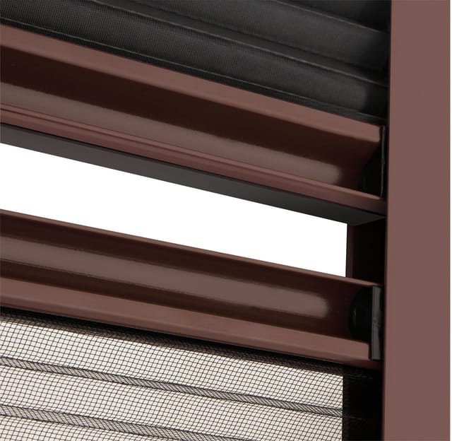 Insektenschutzrollo für Dachfenster, hecht international, transparent, verschraubt, mit Plissee, BxH: 110x160 cm