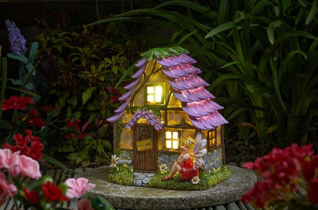 Smart Garden Dekolicht Solar-Gartenlicht Feenhaus FlowerLodge - Gartendeko, Feenhaus 21x18x14 cm