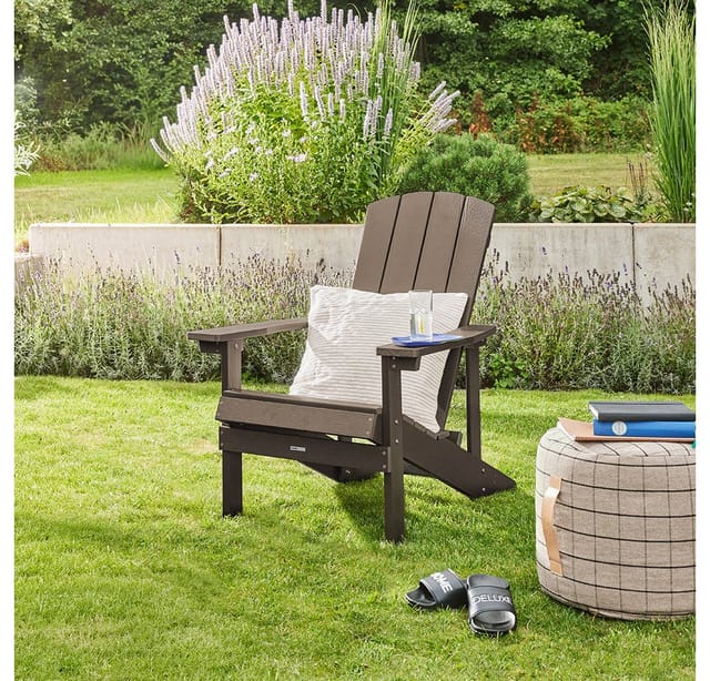 HOME DELUXE Gartenstuhl FAREA - Adirondack (1 St), mit breiten Armlehnen, Gartensessel, Loungesessel
