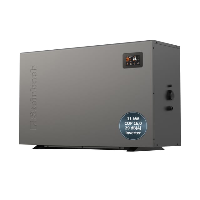 Steinbach Pool-Wärmepumpe "Silent 11" (Modell 2026), für Pools bis 50.000 l, 11 kW Heizleistung