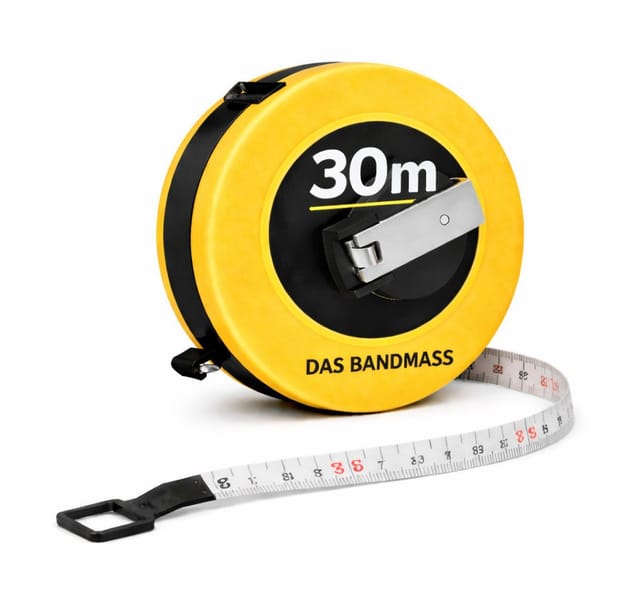 TK Gruppe Maßband Bandmaß mit Feststeller – robustes Maßband mit Halterung Rollmaßband