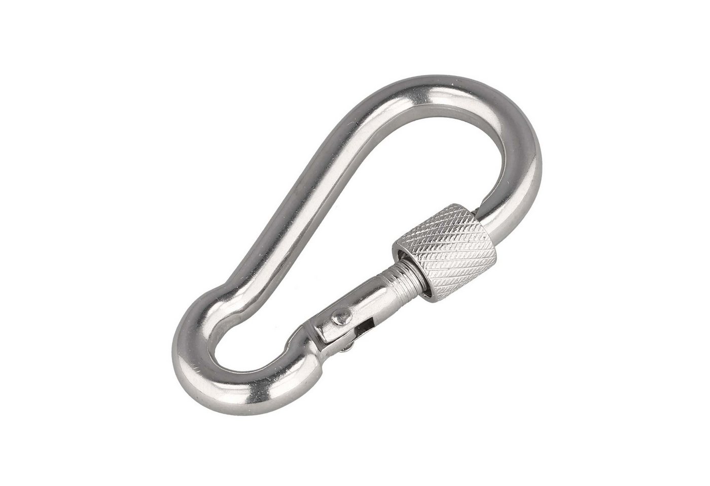 SCREWREBEL Karabiner Karabinerhaken mit Sicherheitsmutter – A4 – rostfrei – säurebeständig Bild 4