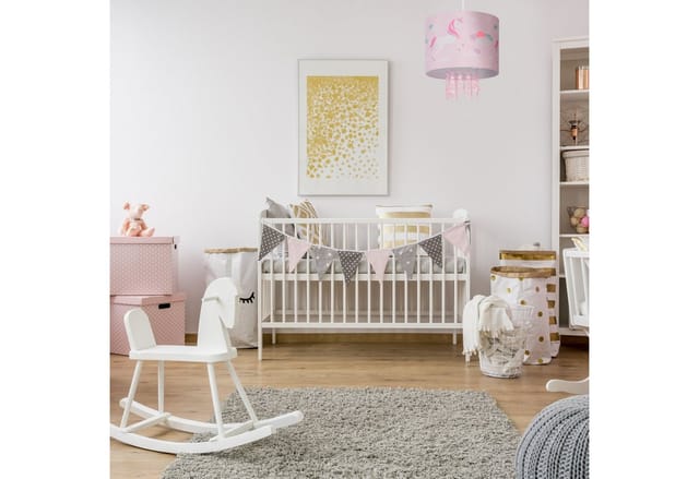 relaxdays Hängeleuchte Hängelampe für Kinderzimmer Einhorn