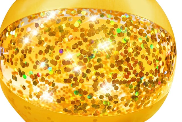 Bestway Wasserball Glitter Fusion (Packung, 1-St., Ø 28 cm), Mit Glitzer-Konfetti gefüllt