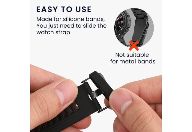 kwmobile 10x Smart Watch Band Halterung für 18mm Smartwatch Strap (Universal) Smartwatch, 10-tlg., Bandschlaufe für Fitness Tracker und Smart Uhr aus Silikon