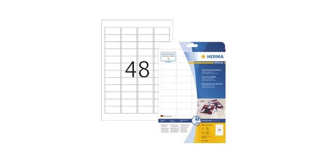 Herma Sicherheitsetiketten Weiß 45,7x21,2 Mm Folie 1200 St. (4232)