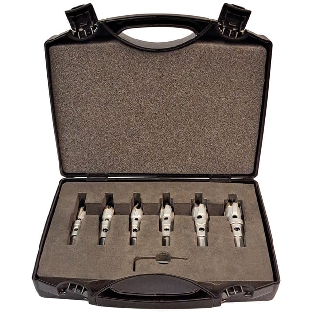 Projahn Tct Metall-lochsägen Set 18-tlg. Ø 12/14/16/18/20/22 Mm, Inkl. Spiralbohrer Und Federn + Winkelstiftschlüssel