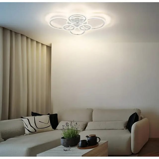 Deckenleuchte Wohnzimmerlampe Deckenlampe Kristalle Schlafzimmerlampe Led L 78cm