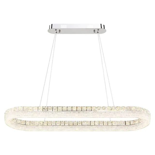 Pendelleuchte Hängeleuchte Deckenlampe Verchromt Led Dimmbar Fernbedienung L 100 Cm