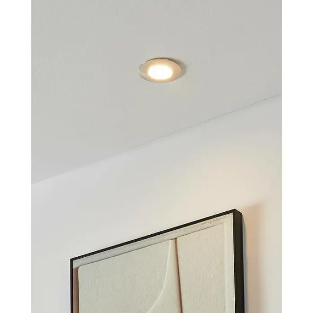 Eglo LED-Einbauleuchten-Set rund Pineda (18 W, Ø x H: 7,8 x 3,5 cm, Nickel matt, 3 Stk., Warmweiß)