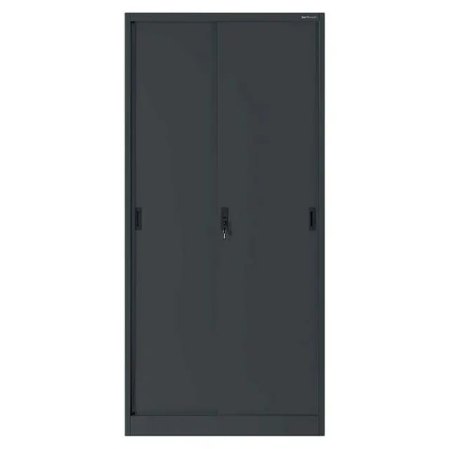 Jan Nowak Aktenschrank Kuba (B x T x H: 90 x 40 x 185 cm, Anthrazit/Nussbaum)