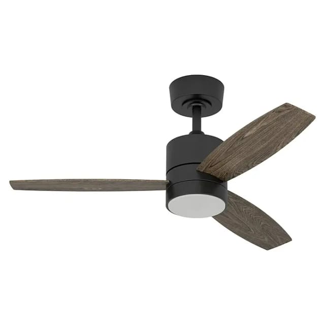 Eglo Deckenventilator MANDAREE (Durchmesser: 106 cm, schwarz / Walnuss, Mit Leuchtmittel, LED)