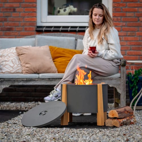 Redfire Feuerstelle »Lion«, ØxH: 45 x 42 cm, ash grey - grau