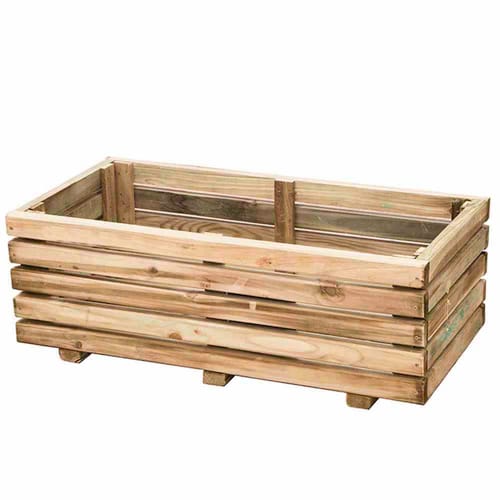 SIENA GARDEN Pflanzgefäß »Ella«, Kiefernholz, natur, rechteckig - beige