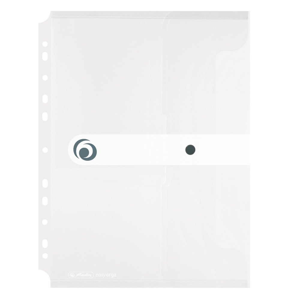 herlitz Dokutasche PP A4 transparent mit Druckknopfverschluss