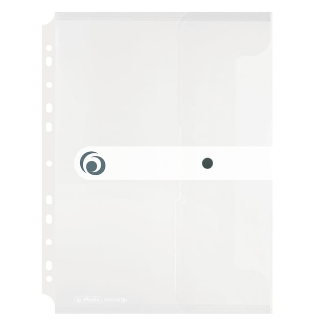 herlitz Dokutasche PP A4 transparent mit Druckknopfverschluss