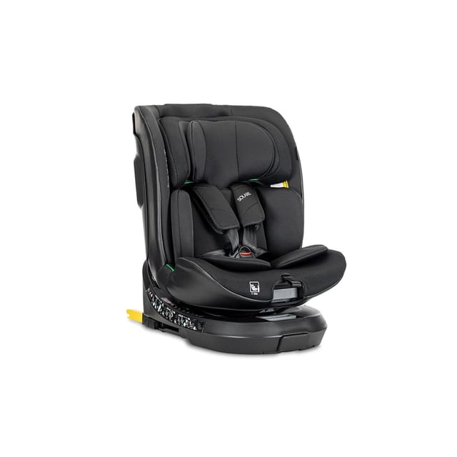 Lorelli Kindersitz Solaris i-Size 40 - 150 cm Stützbein 360 Grad Drehung Kissen schwarz