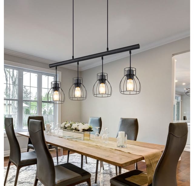 GLOBO LIGHTING LED-Hängeleuchte, Leuchtmittel inklusive, Warmweiß, Hängeleuchte Industrial schwarz Hängelampe Vintage Pendelleuchte
