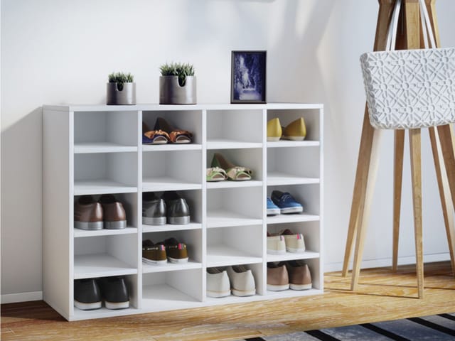 VCM Schuhschrank Hinsol (Weiß, L)