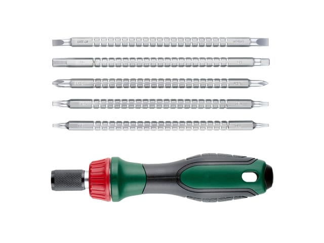 PARKSIDE® Doppelkopf-Ratschenschraubendreher inkl. 5 Bits