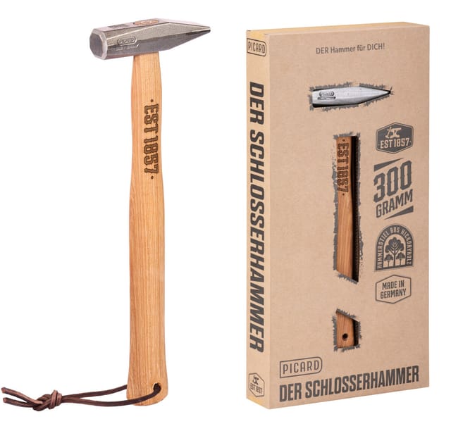 PICARD EST 1857 Schlosserhammer 300g in Geschenkverpackung | Gravur möglich