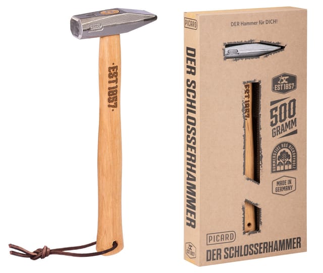 PICARD EST 1857 Schlosserhammer 500g in Geschenkverpackung | Gravur möglich