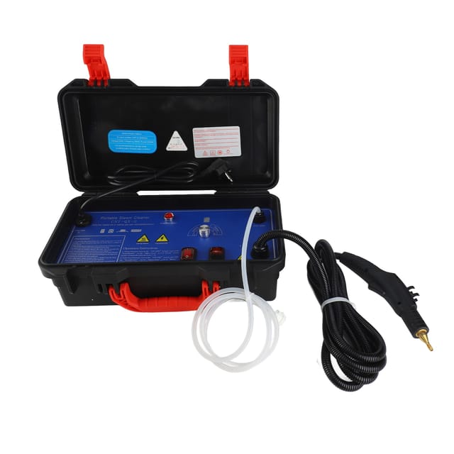 Tragbarer Und Robuster 3000-watt-dampfreiniger Mit Sprachansagen, 3 Einstellbaren Geschwindigkeiten, Heiß- Und Kaltwasser, Mini-taschenlampe, Mehreren Bürsten Und Küchenverlängerungsdüse.