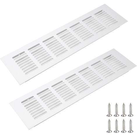 Stück Quadratisches Lüftungsgitter Aus Aluminiumlegierung, Rechteckige Lüftungsabdeckung, Für Wände, Decken Und Hlk-schränke — 80 X 250 Mm (l X B)