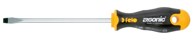 Flacher Schraubendreher Felo Ergonic Ergonomischer Griff 15 Cm