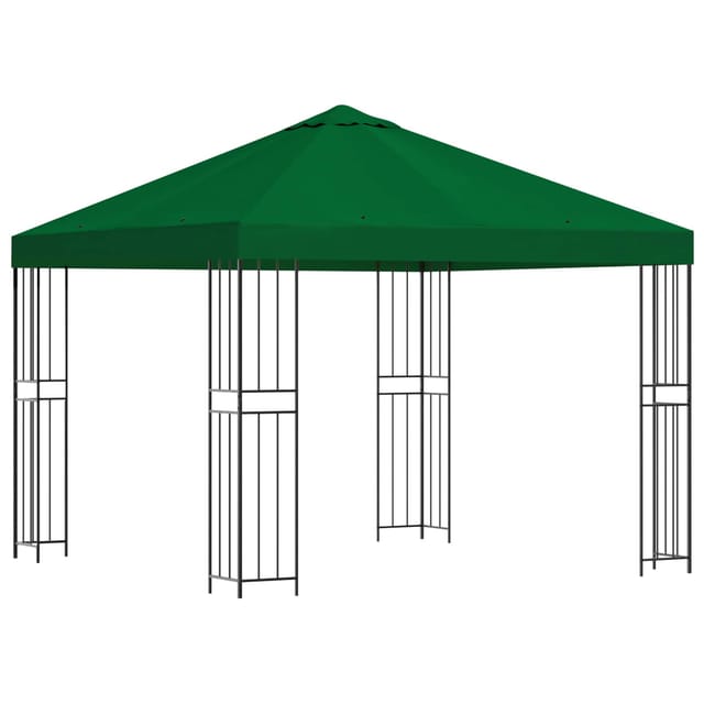 Pavillon 3 X 3 M Grün Polyester Und Stahl 190 Gsm Vidaxl