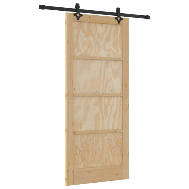 Vidaxl Sliding Door Orkdal Natural 86 X 198.5 Cm Solid Pine Wood