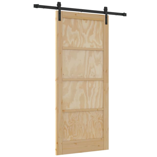 Vidaxl Sliding Door Natural 86 X 198.5 Cm Solid Pine Wood