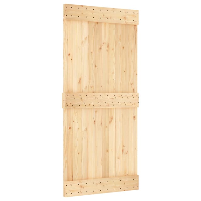 Vidaxl Sliding Door Narvik Natural And Black 95 X 210 Cm (213.5 Cm)