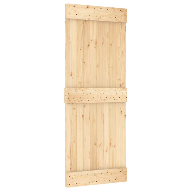 Vidaxl Sliding Door Narvik Natural And Black 80 X 210 Cm (213.5 Cm)