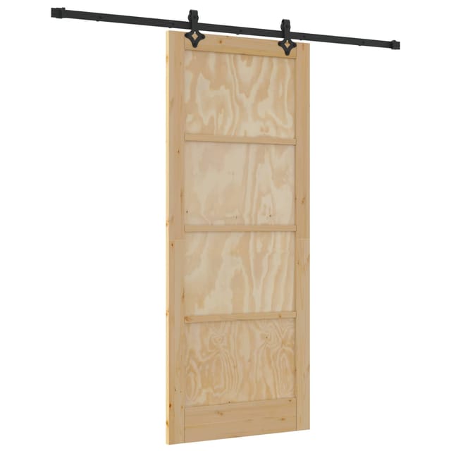 Vidaxl Sliding Door Orkdal Natural 86 X 211 Cm Solid Pine Wood