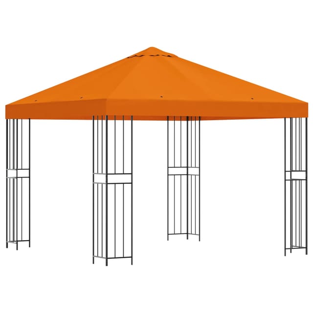Pavillon 3 X 3 M Orange Polyester Und Stahl 190 Gsm Vidaxl