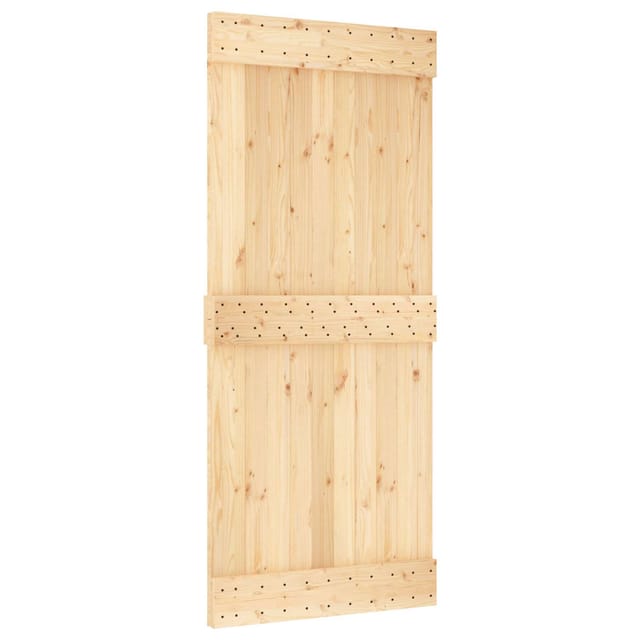Vidaxl Sliding Door Narvik Natural And Black 90 X 210 Cm (213.5 Cm)