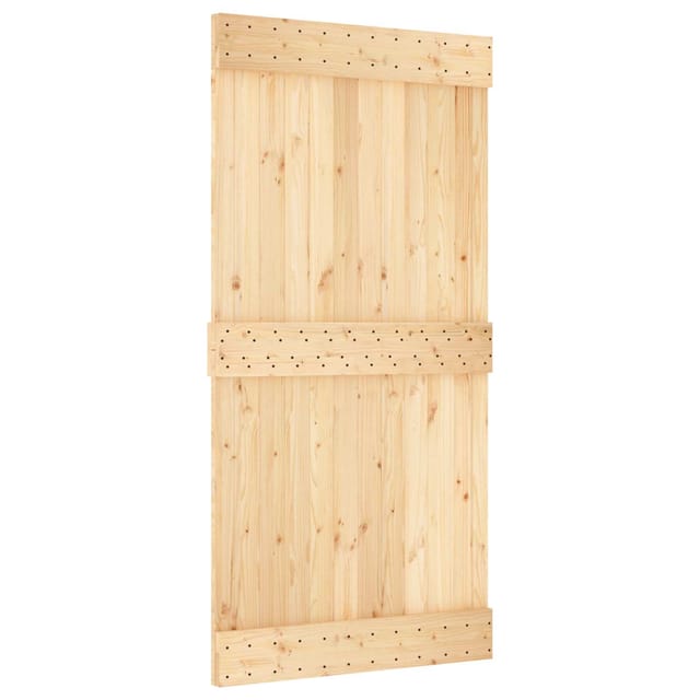 Vidaxl Sliding Door Narvik Natural And Black 100 X 210 Cm (213.5 Cm)