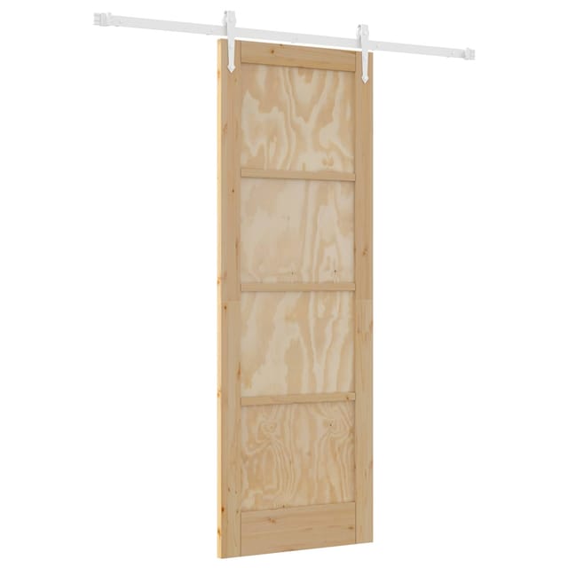 Vidaxl Sliding Door Orkdal Natural And White 73.5 X 211 Cm