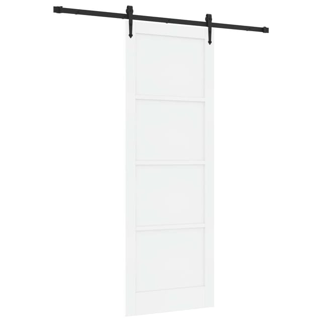 Vidaxl Sliding Door Orkdal White And Black 83 X 232 Cm Solid Pine Wood