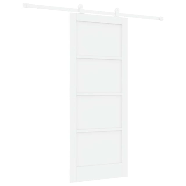 Vidaxl Sliding Door White 83 X 202 Cm Solid Pine Wood