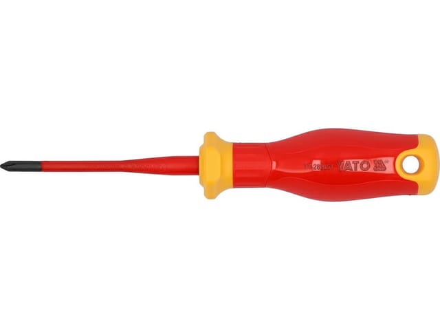 Isolierter Schraubendreher Yato Ph1x80mm Extra Slim 1000 V Ergonomisch