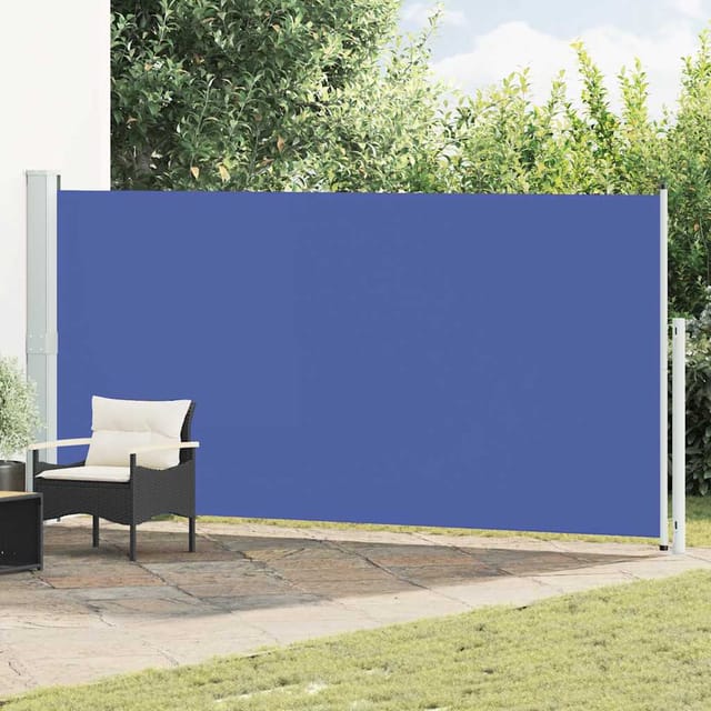 Seitenmarkise Ausziehbar 180x500 Cm Blau