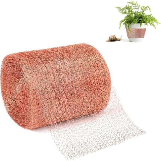 Kupfergewebe 12,7 Cm X 6 M Gegen Schnecken Und Nacktschnecken, Gartenschutz, Doppeltes, Nagetiersicheres Gewebe Für Hochbeete - Kzq